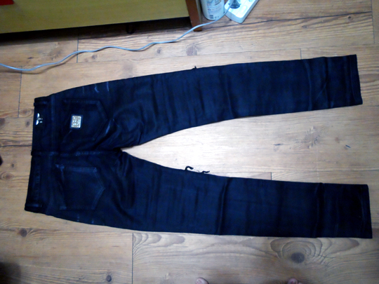 보이런던 데미지 코팅 고딕 고스 다크웨어 팬츠(BoyLondon Damage coatting Gothic Goth Darkwear pants) 2.JPG